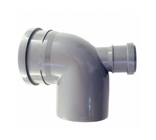 Отвод канализационный внутренний 110x50 мм/90° фронтальный Политэк