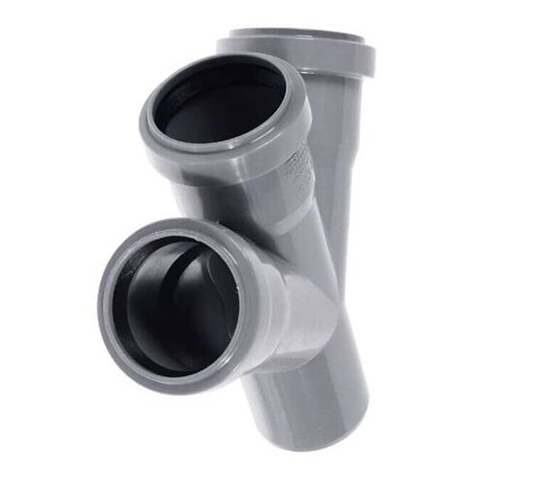 Крестовина канализационная внутренняя одноплоскостная 50x50x50 мм/45° Политэк